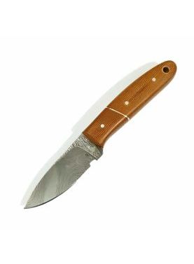 Custom damascus practic knife - Braun