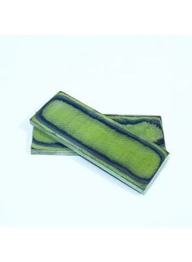 Mikarta - hráškovo zelená / modrá 2 ks 120 x 50 x 8 mm